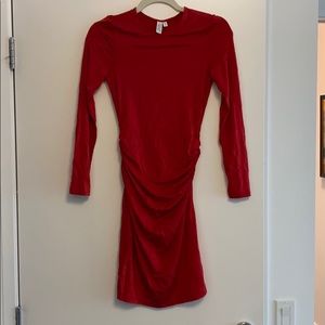 & other stories bodicon long sleeve dress